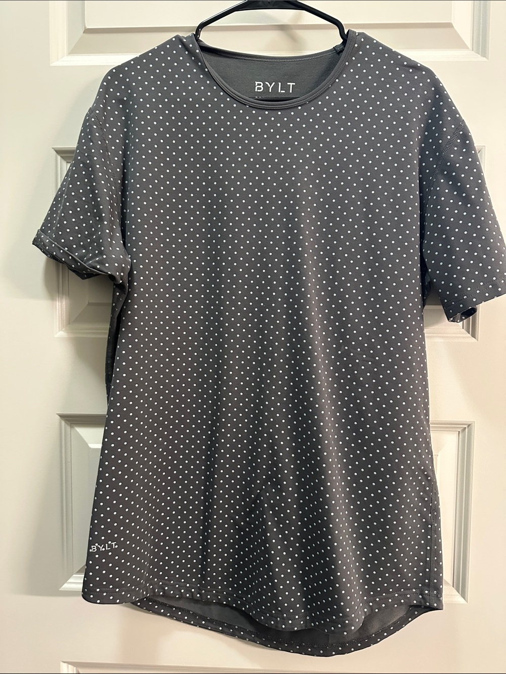 Men’s BYLT LARGE Gray Polka Dot Lux T-Shirt